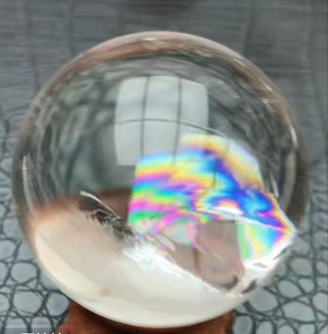 アイリスクォーツ 虹入 クリスタル 水晶丸玉 レインボー 魔除 開運 幸運 お守