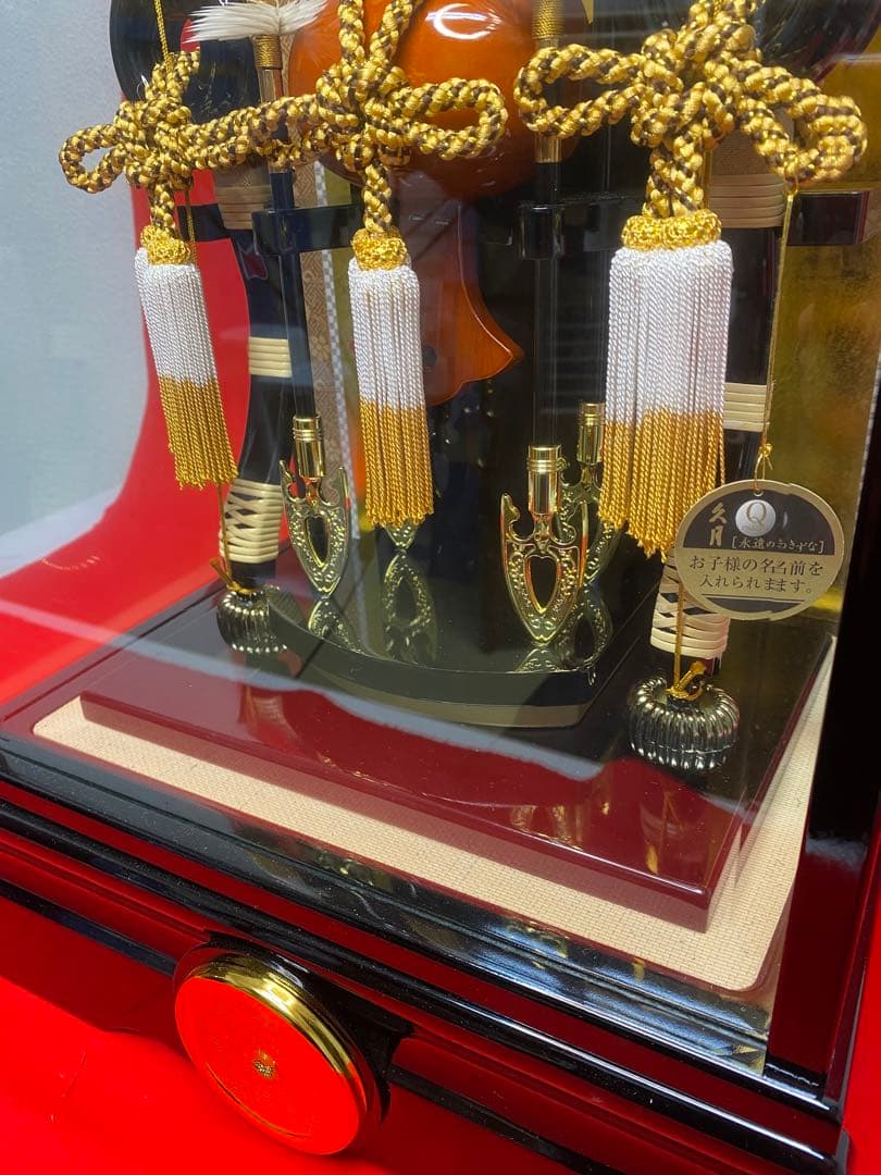 東京久月　家紋とお子様名入付破魔弓１５号・間口約３０×奥行約２４×高さ約５７㎝