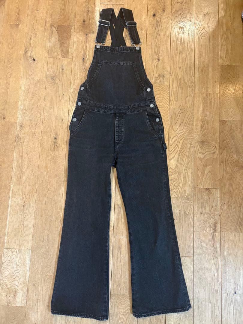 RHvintageブラックデニム サロペット