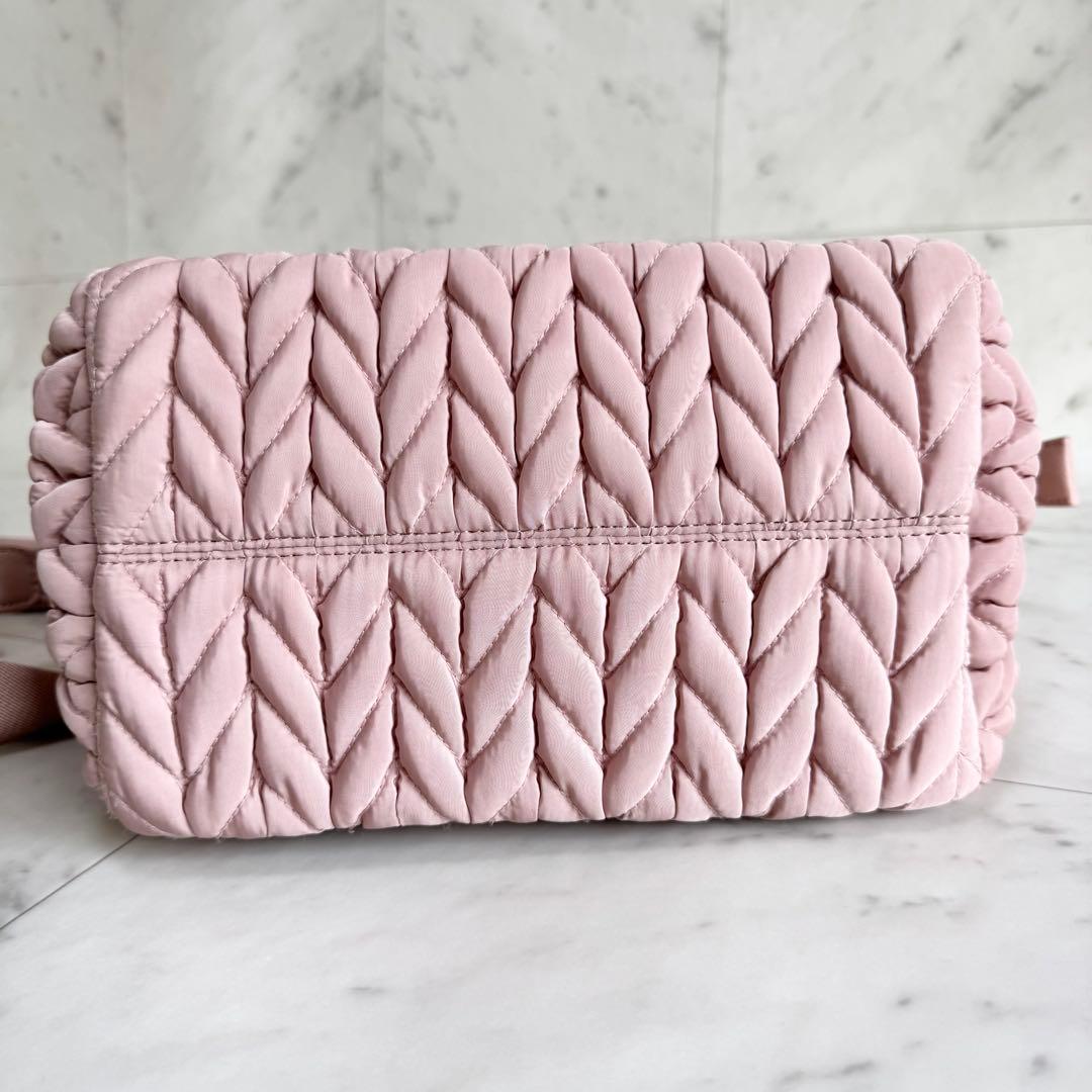 【美品】HAPP ハップ マザーズバッグ 2way ヘリンボーン ショルダー