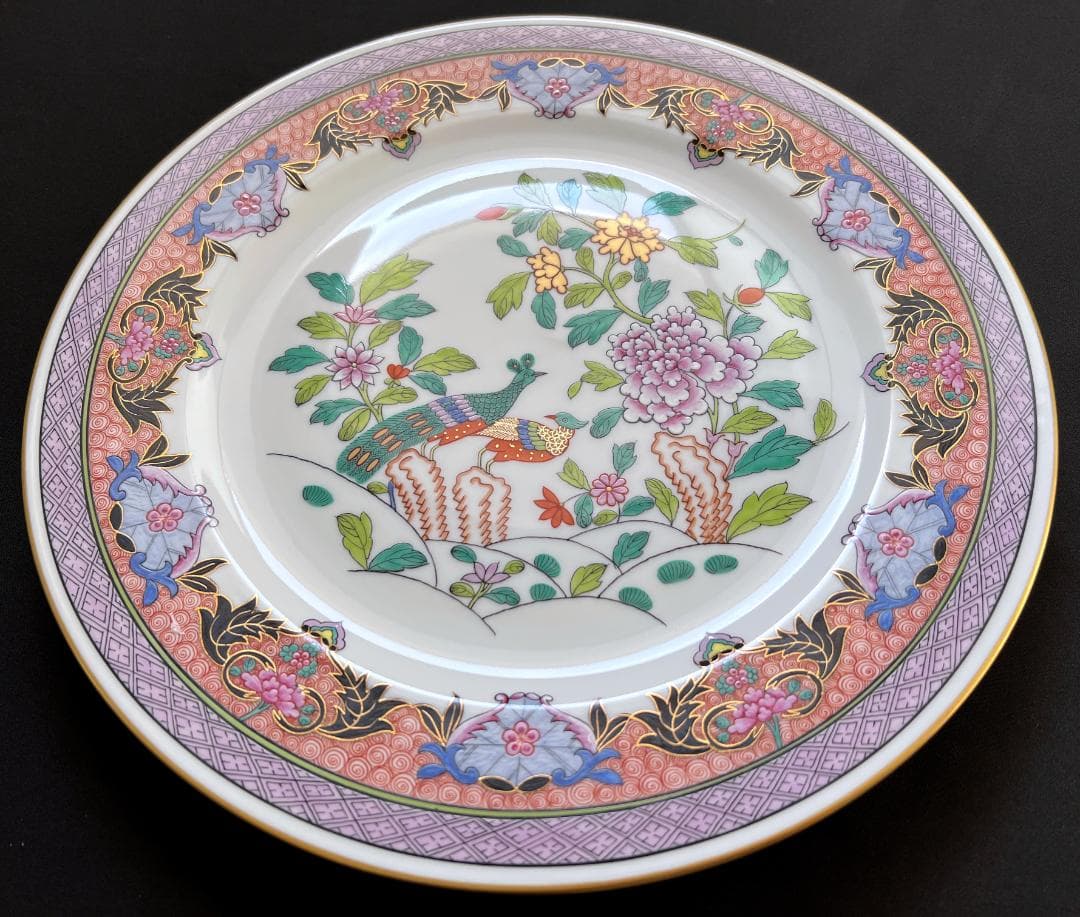 ヘレンド 大型27cm 北京の孔雀 シノワズリ ラージプレート