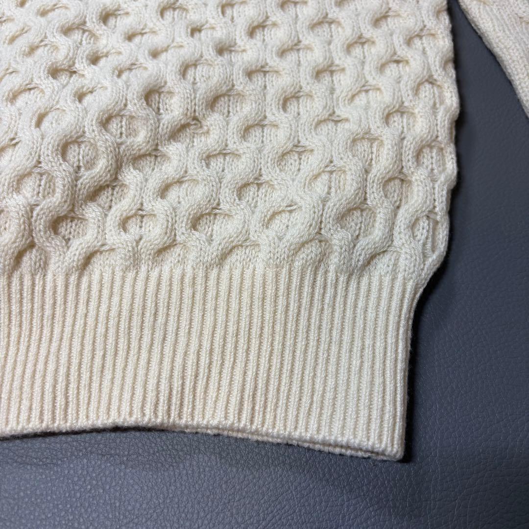 SLOANE カシミヤ ハニカム ケーブル クルーネック ニット セーター