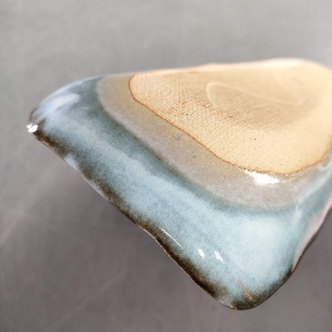 A1209-1/在銘/月唐草文長角皿5客/飾皿/盛皿/絵皿/菓子皿/懐石道具/