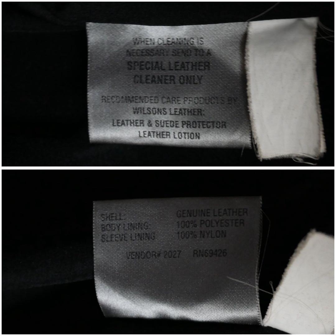 WILSONS LEATHER 90s シングル レザージャケット ブラック L