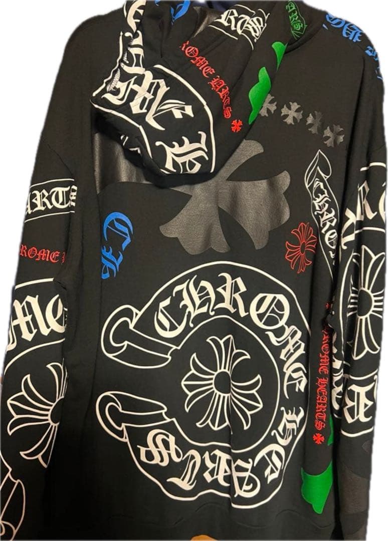 本日特別値下げ クロムハーツ 安心のジャパンタグ stencil パーカー XL