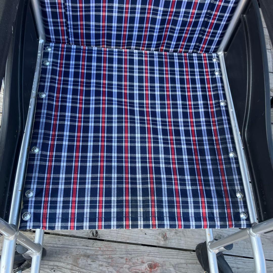 日進医療器 NISSIN 介助用車椅子 自走式 折りたたみ式 介護 チェック柄