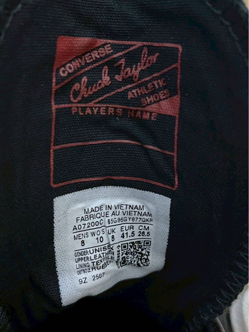 CONVERSE チャックテイラーCT70 黒　ハイカット　26.5センチ