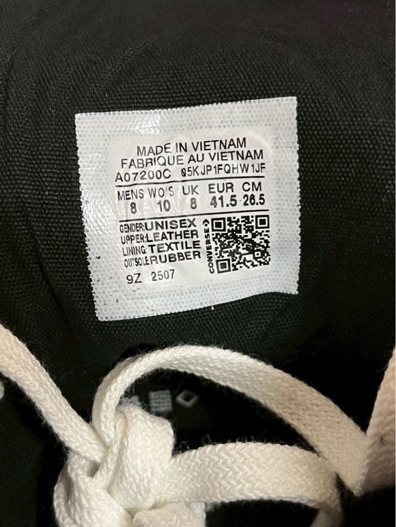 CONVERSE チャックテイラーCT70 黒　ハイカット　26.5センチ