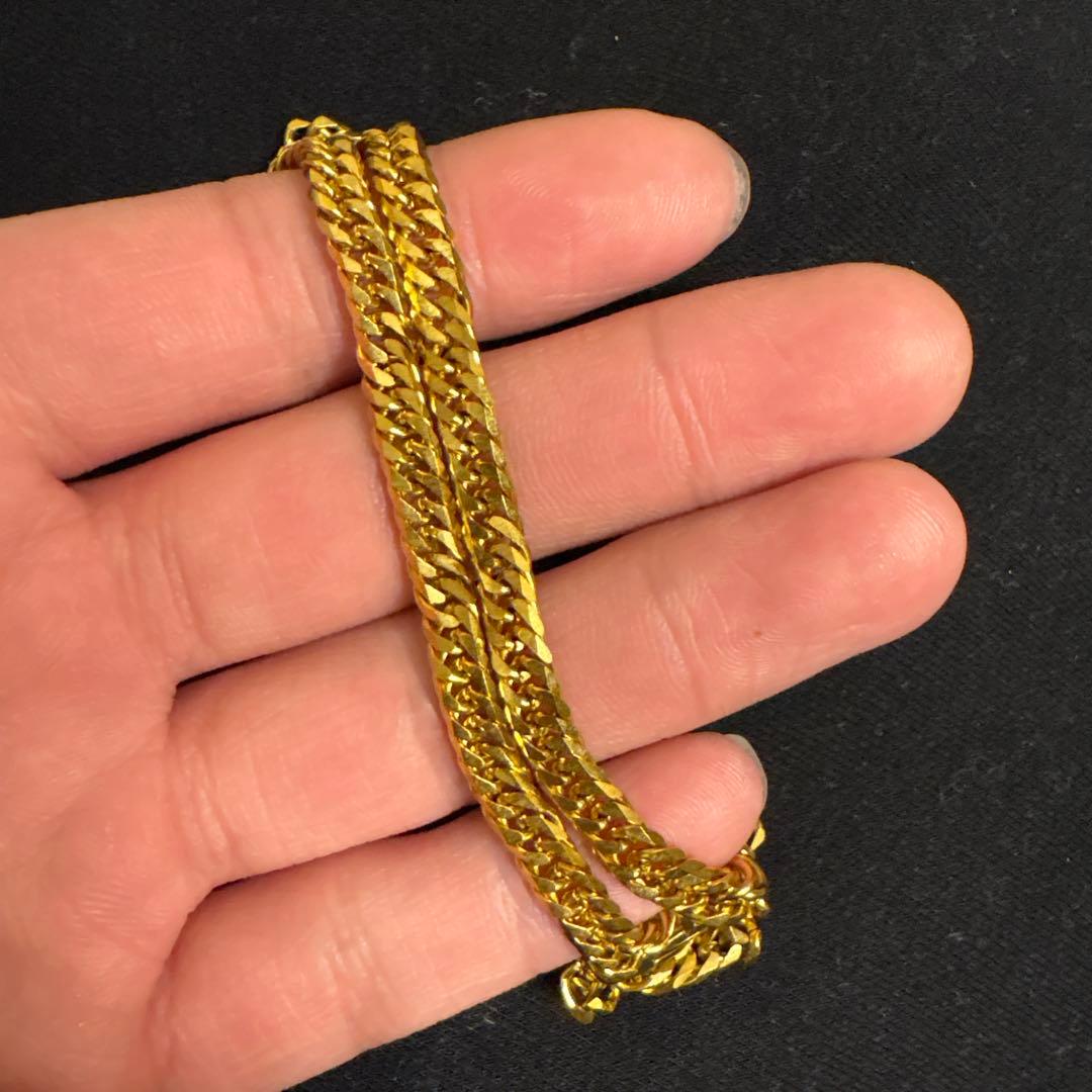 喜平ネックレス　6面ダブル　金