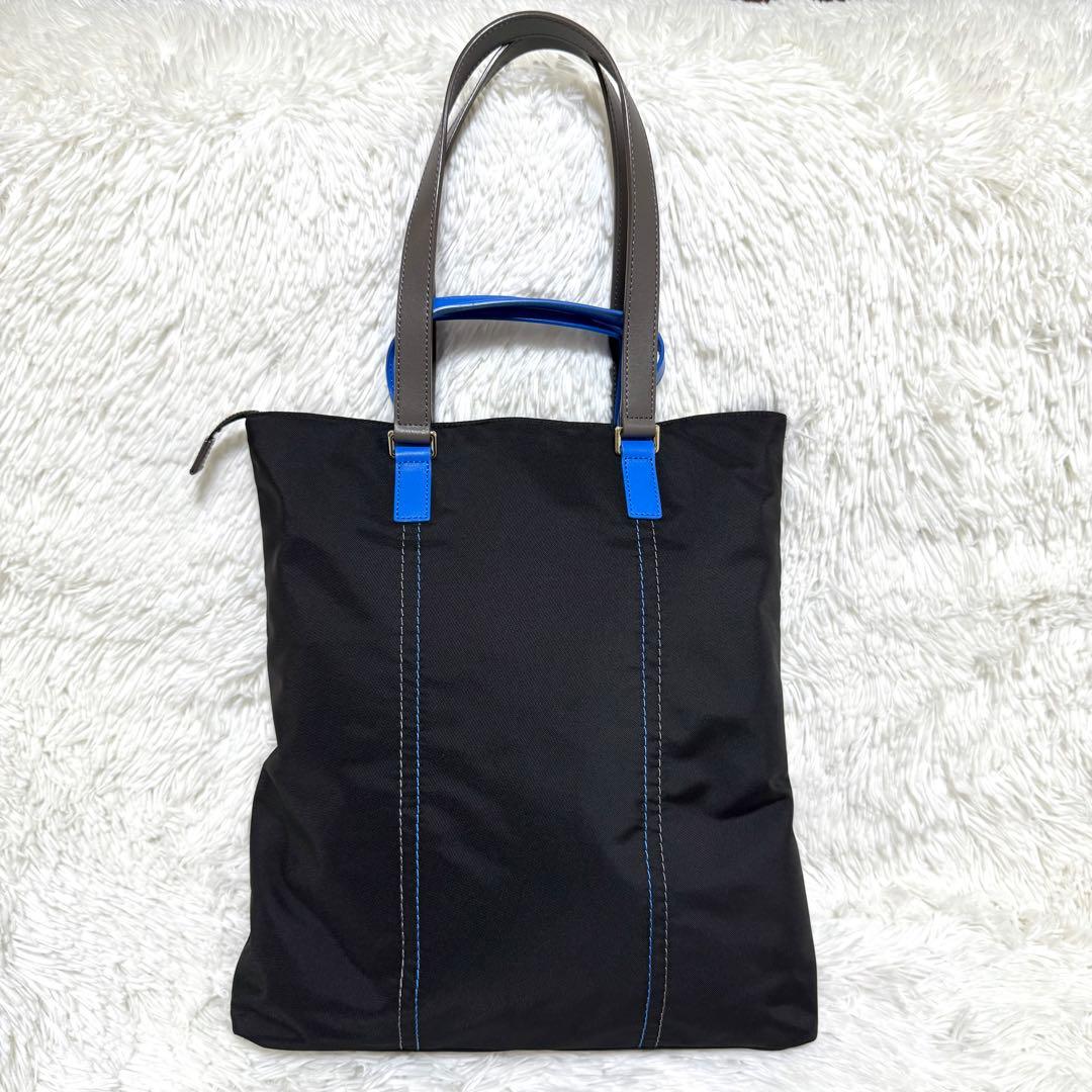 タグ付 極美品 ポールスミス Wカラーハンド トートバッグ ブラック ナイロン