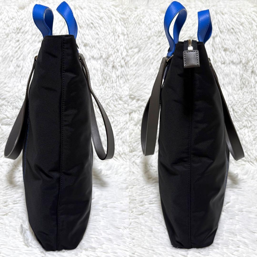 タグ付 極美品 ポールスミス Wカラーハンド トートバッグ ブラック ナイロン