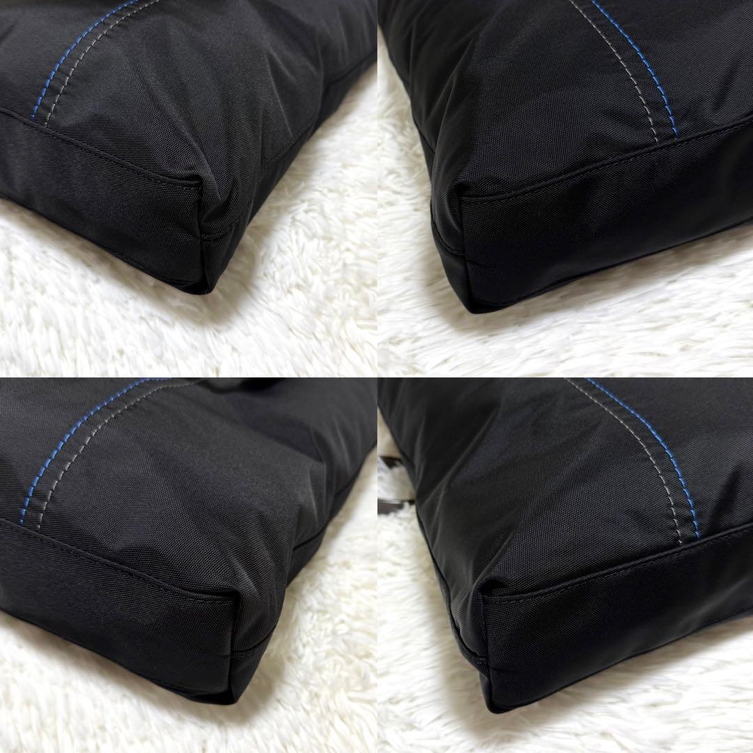 タグ付 極美品 ポールスミス Wカラーハンド トートバッグ ブラック ナイロン