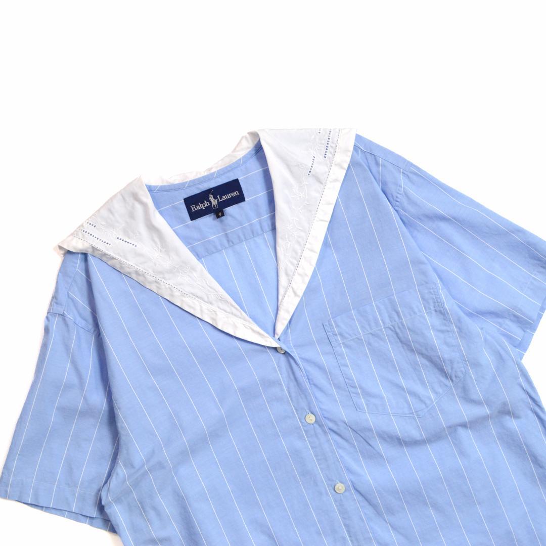 【美品】Ralph Laurenラルフローレン コットン製セーラーシャツM