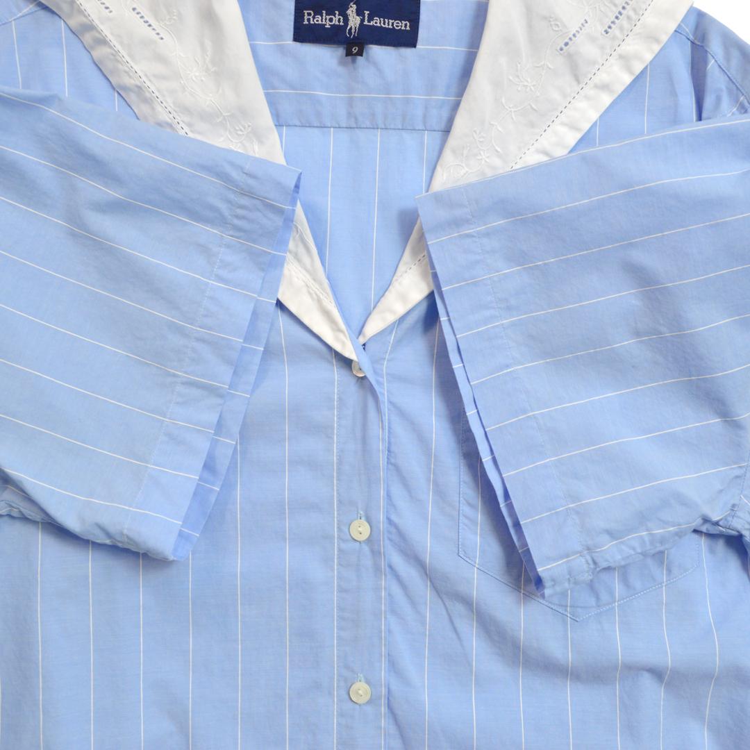 【美品】Ralph Laurenラルフローレン コットン製セーラーシャツM