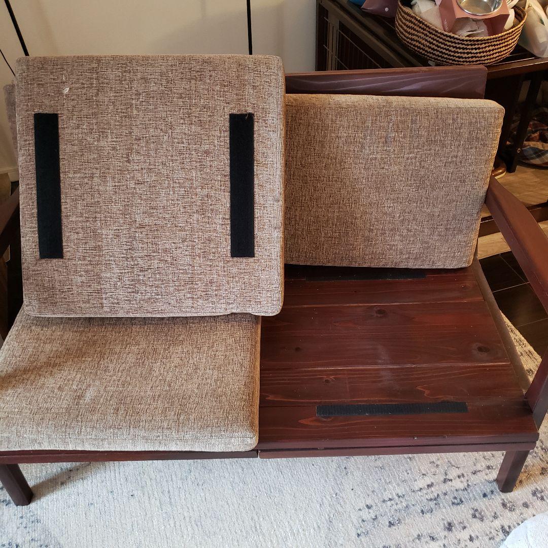 ブラウン 2人掛けソファ モダンデザイン