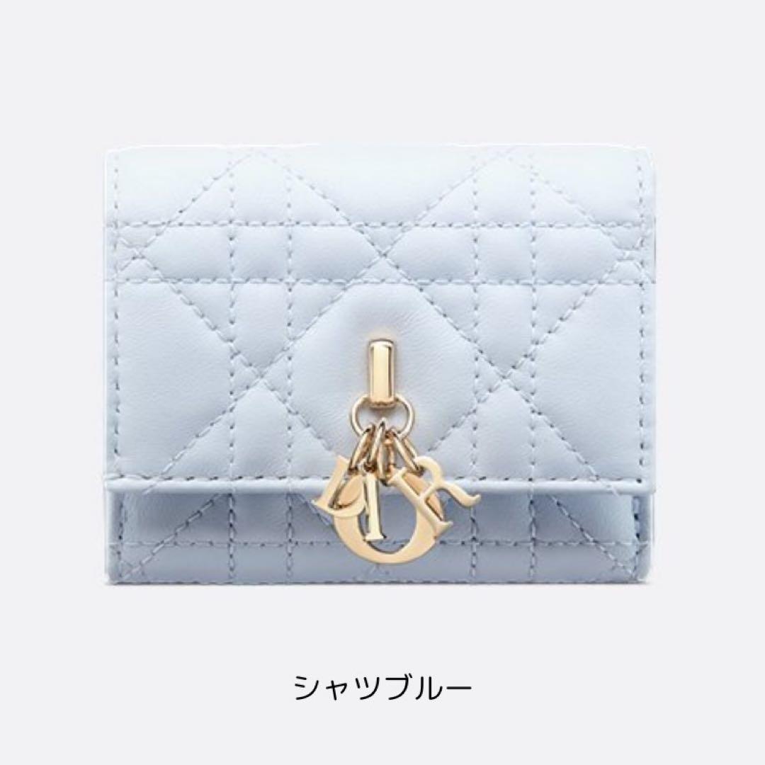 新品未使用 Dior Hibiscus Lジップウォレット カナージュラムスキン