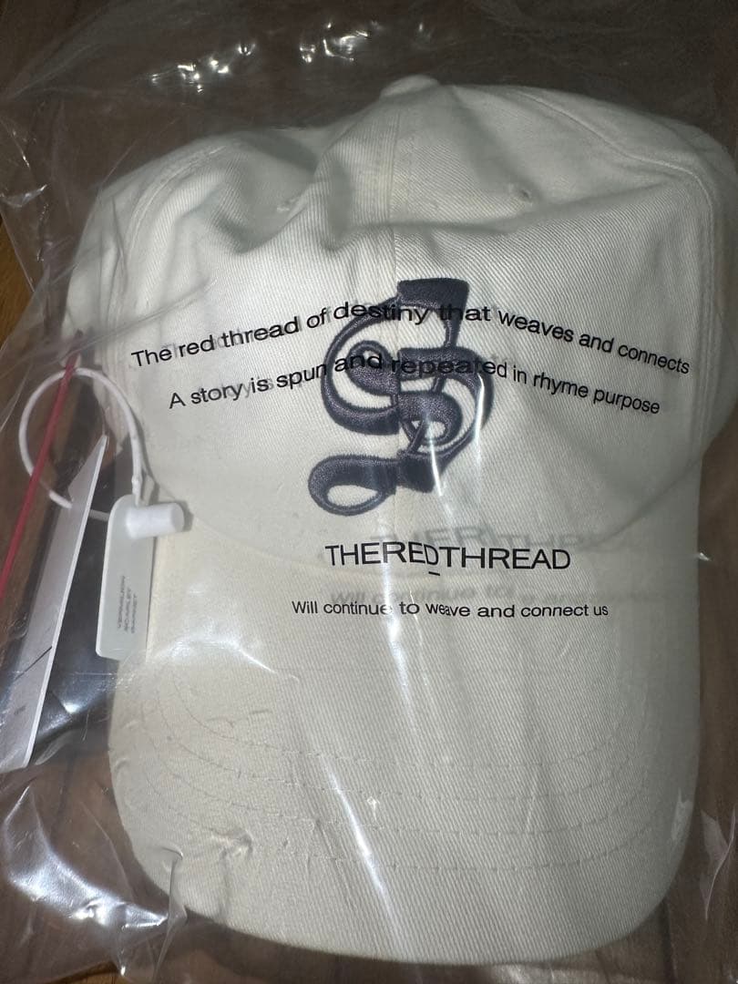 帽子 THEREDTHREAD S logo cap scarlet WHITE