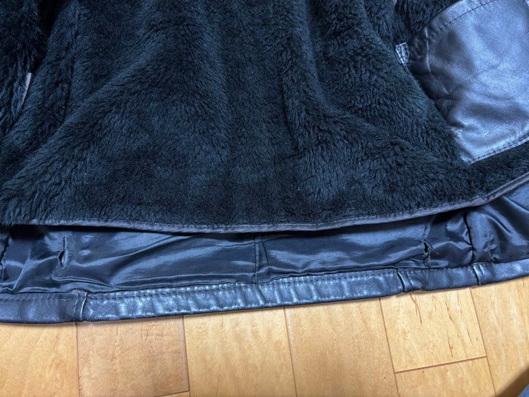 Schott 643E シングルライダースジャケット 黒 ボアライナー付 34