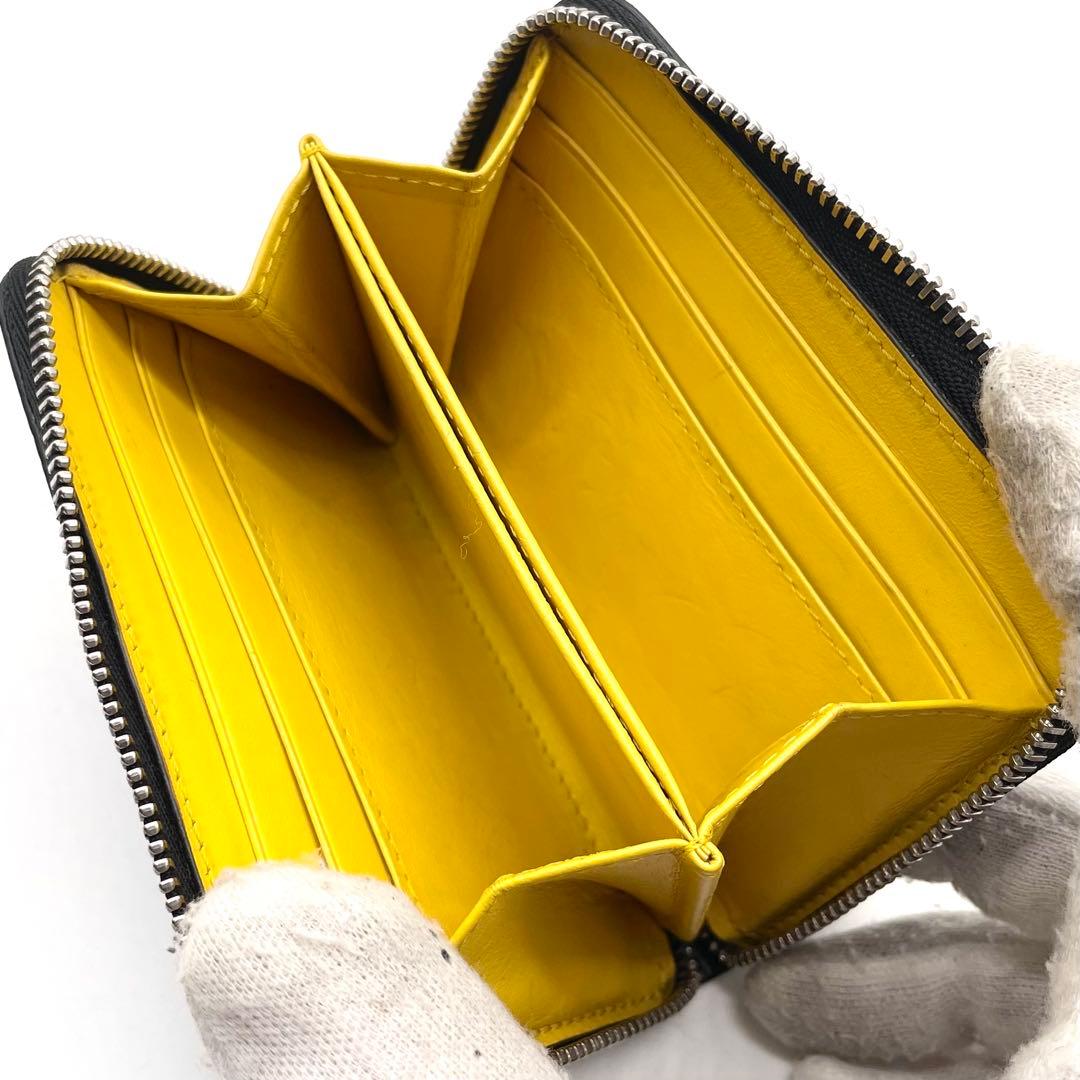 【極美品】ロエベ リネン ケース アナグラム レザー ブラック 保存袋付き