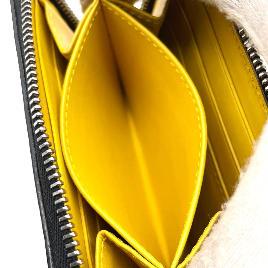 【極美品】ロエベ リネン ケース アナグラム レザー ブラック 保存袋付き