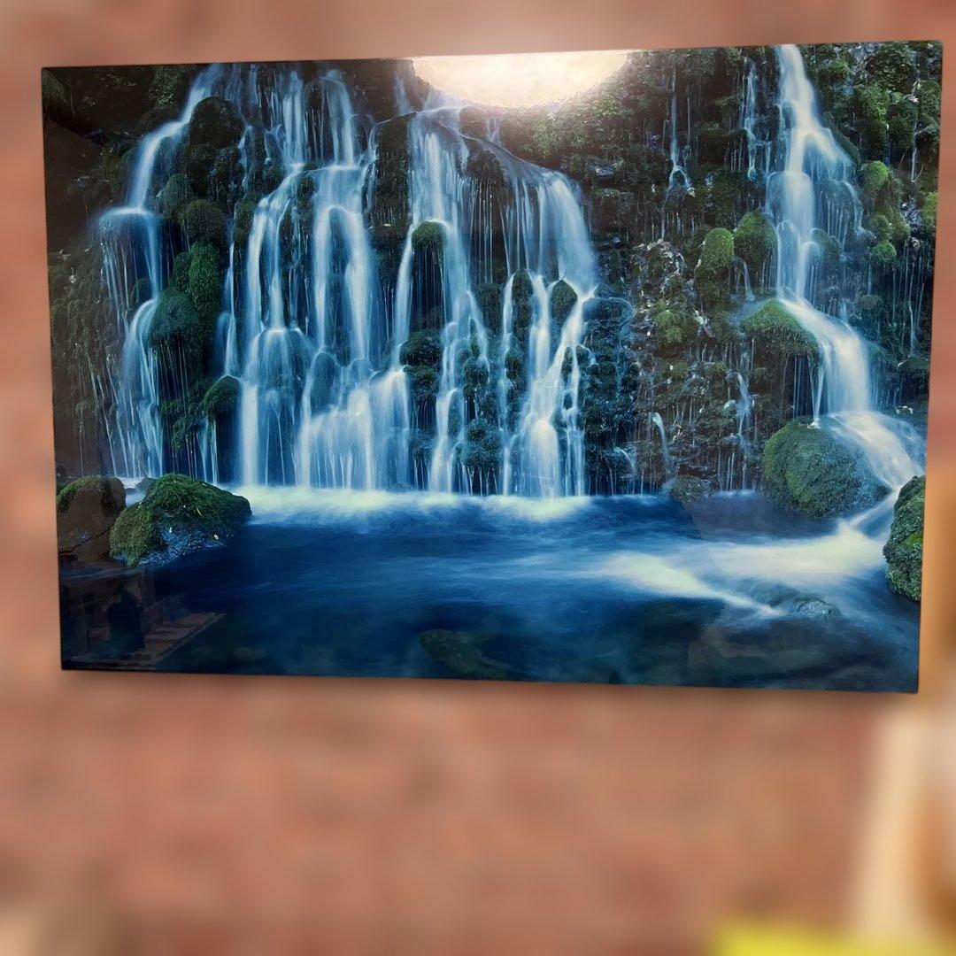 ※最終値下げ※滝の風景画 青と緑のリアリズム、人気！