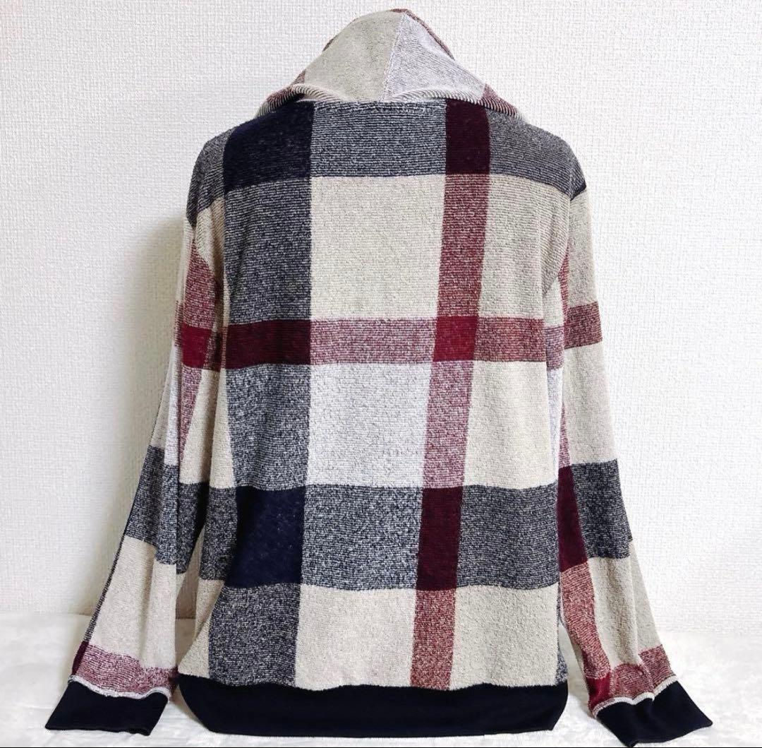 BLACKLABEL CRESTBRIDGE 毛混ボアパーカー チェック　LL