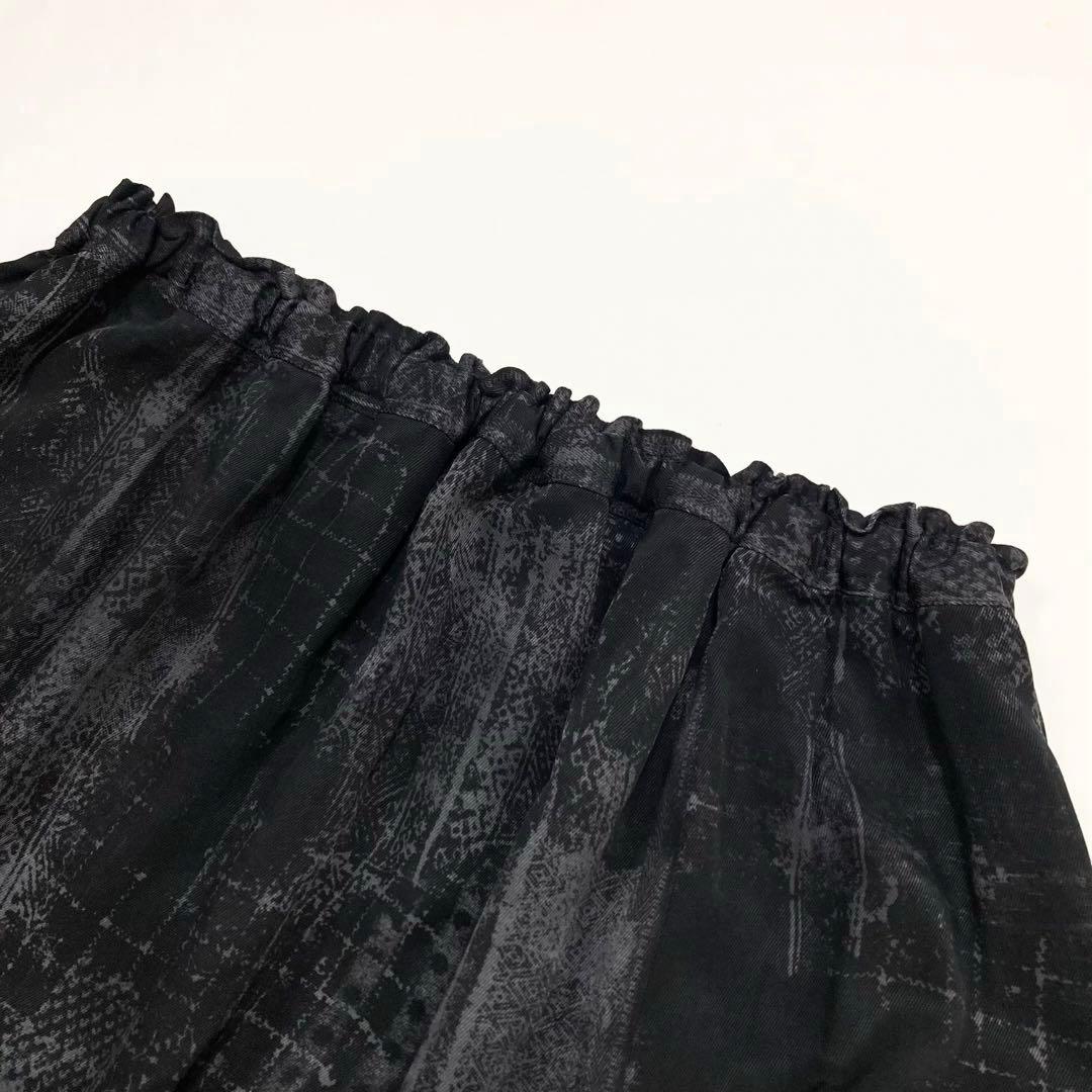 mimimaroY's ワイズ 総柄プリント ロングスカート 黒2