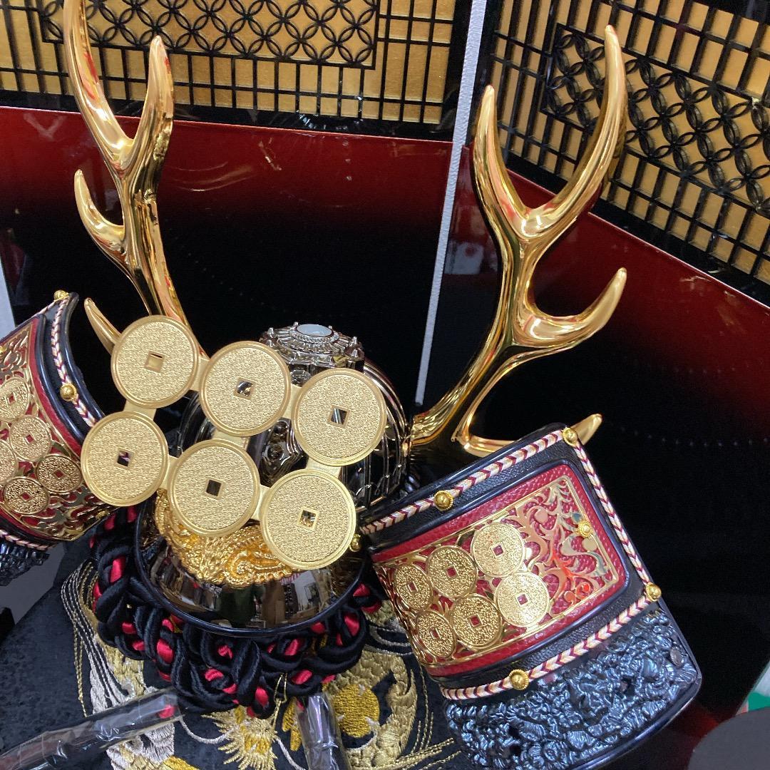 F5 格安特価！兜収納飾り　収納兜飾り　真田兜収納　台巾40㎝位　五月人形兜飾