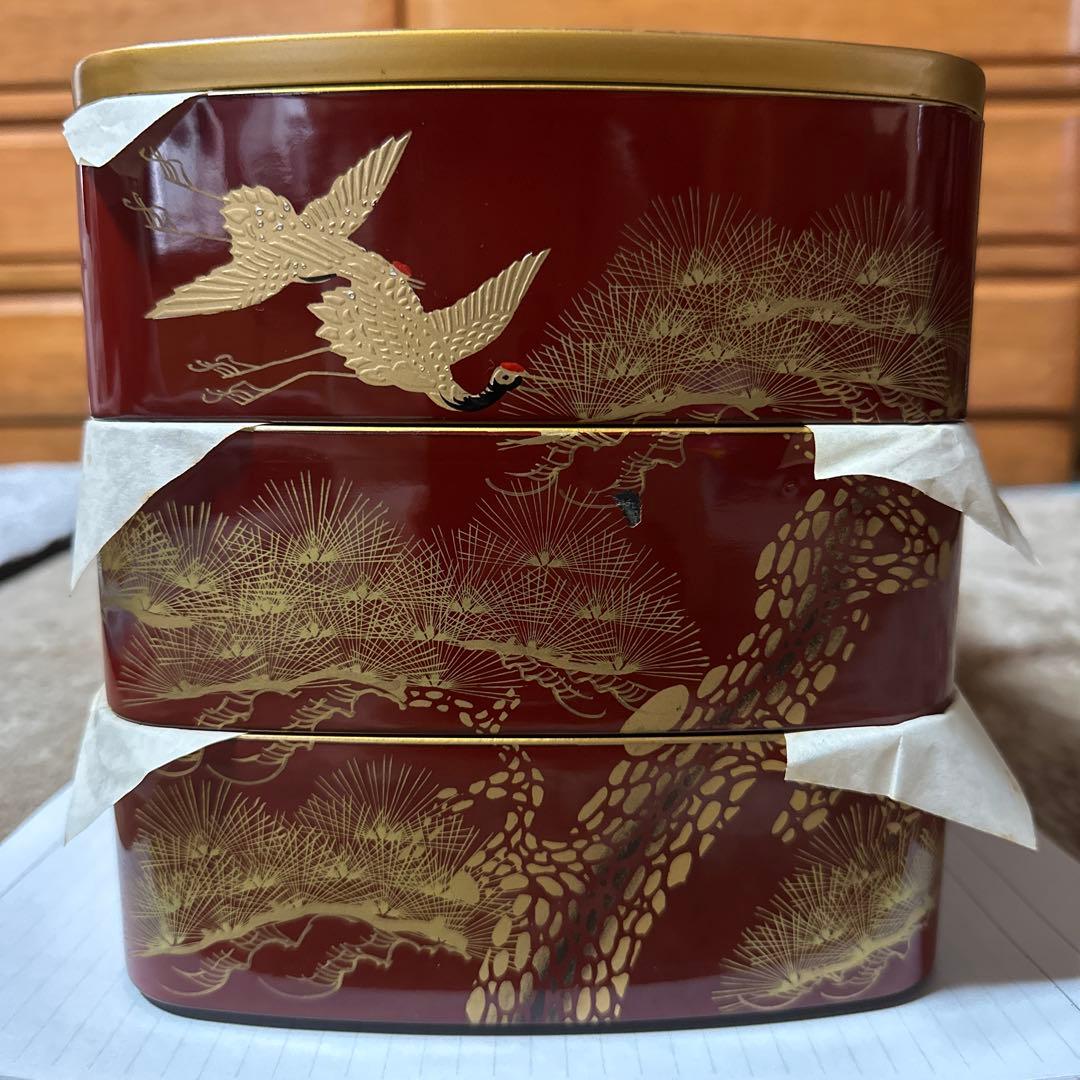 り*マ様 木製うるし塗 三段重