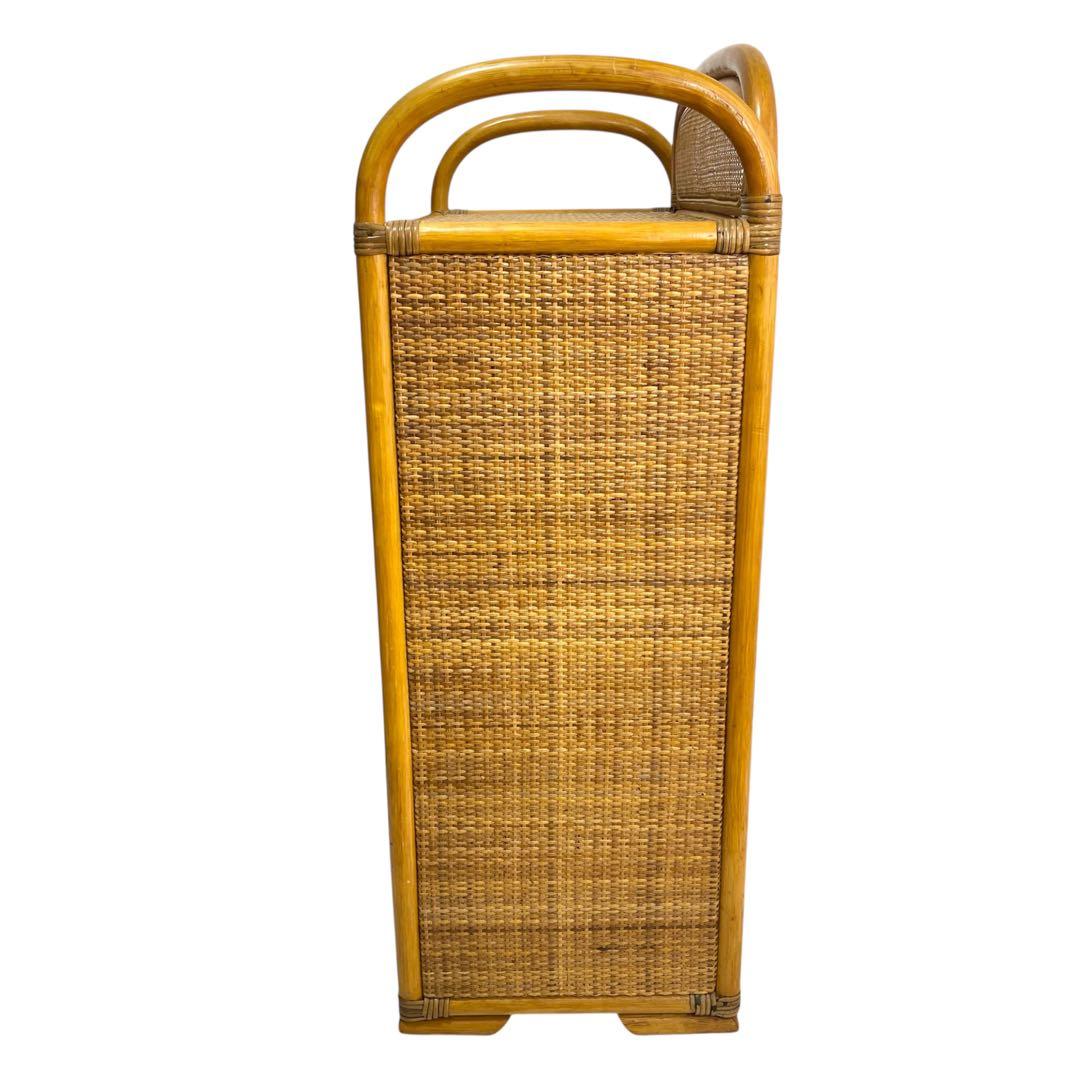 【週末セール】 籐 ラタン チェスト 5段 引出し6杯 収納家具　ビンテージ