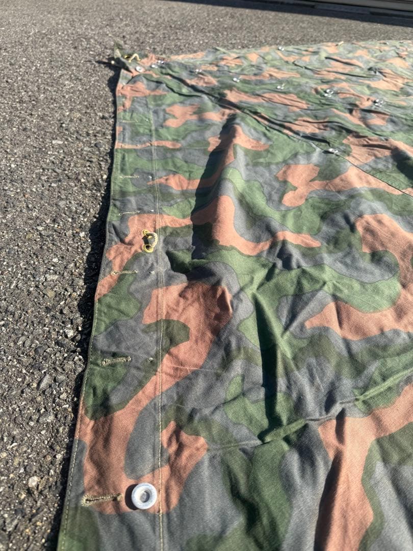 ノルウェー 軍幕 ２枚セット カモ柄 迷彩柄 軍放出品