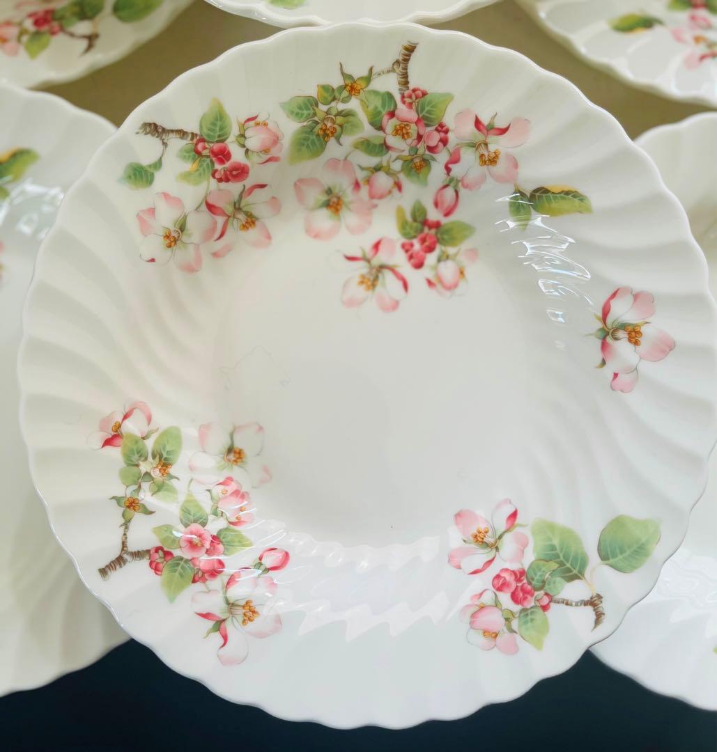 ウェッジウッド　アップルブロッサム　ディープ　深皿　６枚