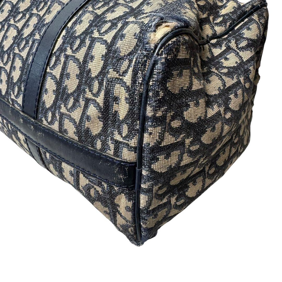 Dior トロッター ミニボストンバッグ ヴィンテージ レザー×キャンバス