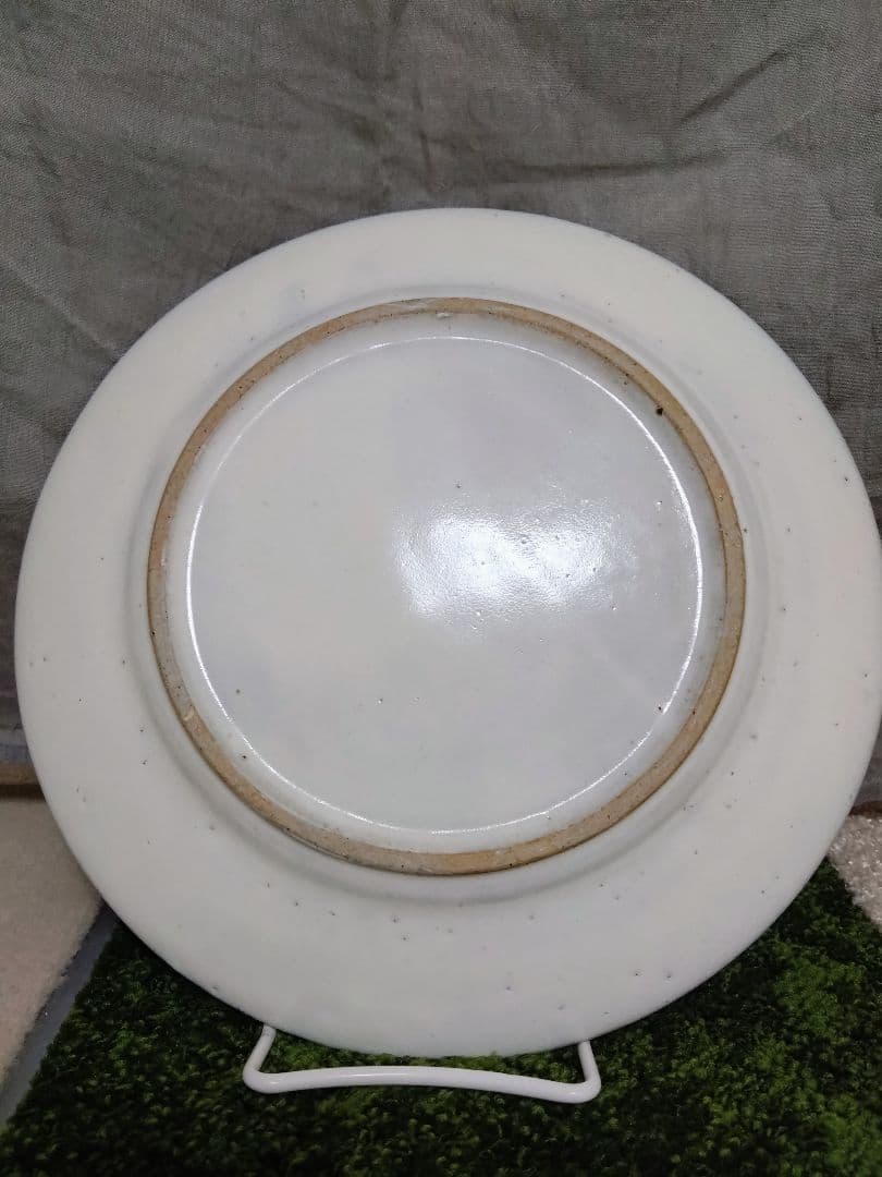 郡司庸久　郡司製陶所　リム皿　27cm　白　益子焼　作家もの