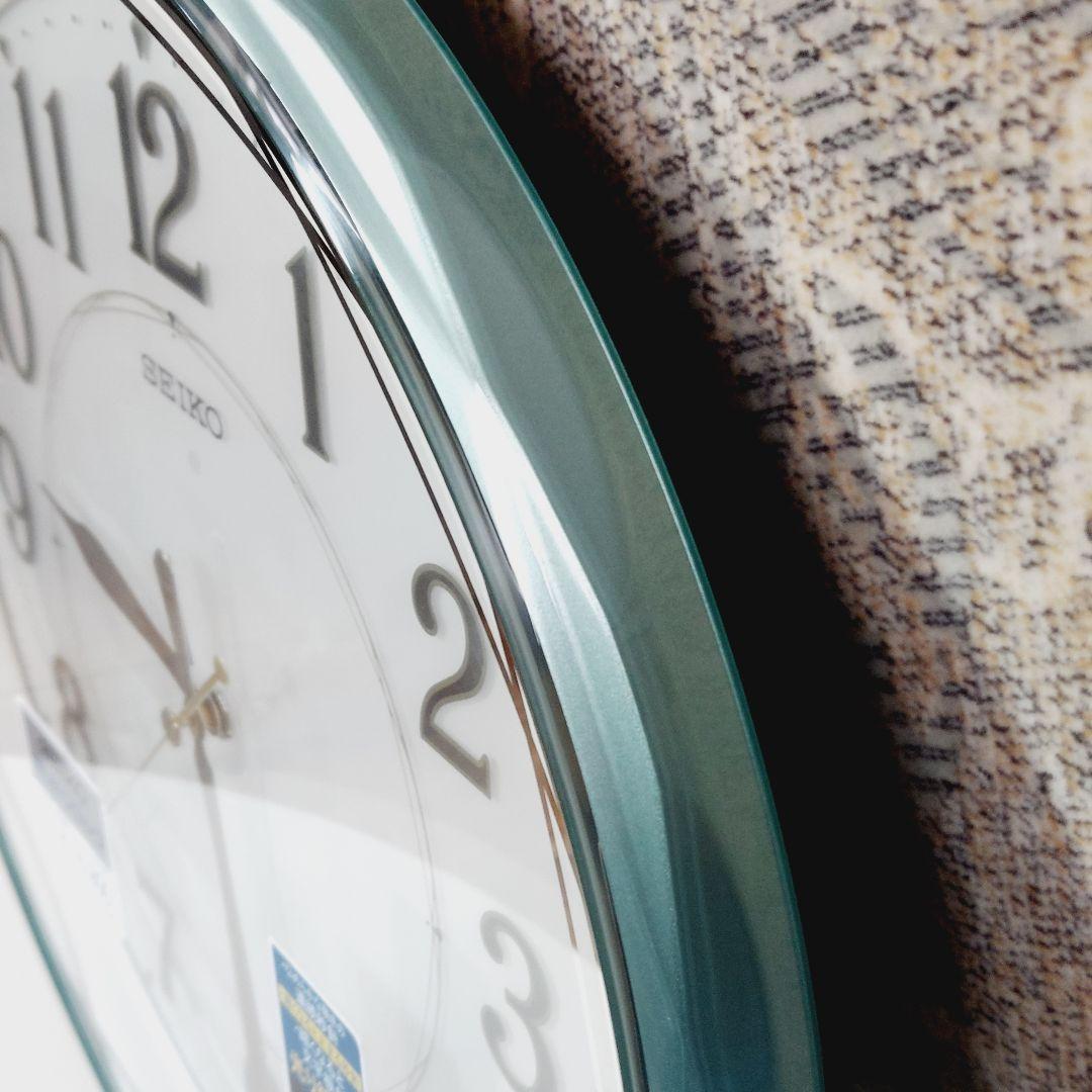 SEIKO セイコー 掛け時計 電波クロック 電波掛け時計 グリーン