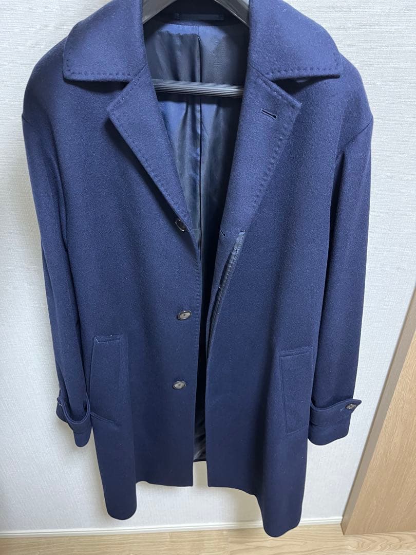 EDIFICE ネイビー オーバーサイズ チェスターコート