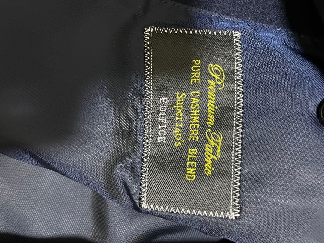 EDIFICE ネイビー オーバーサイズ チェスターコート