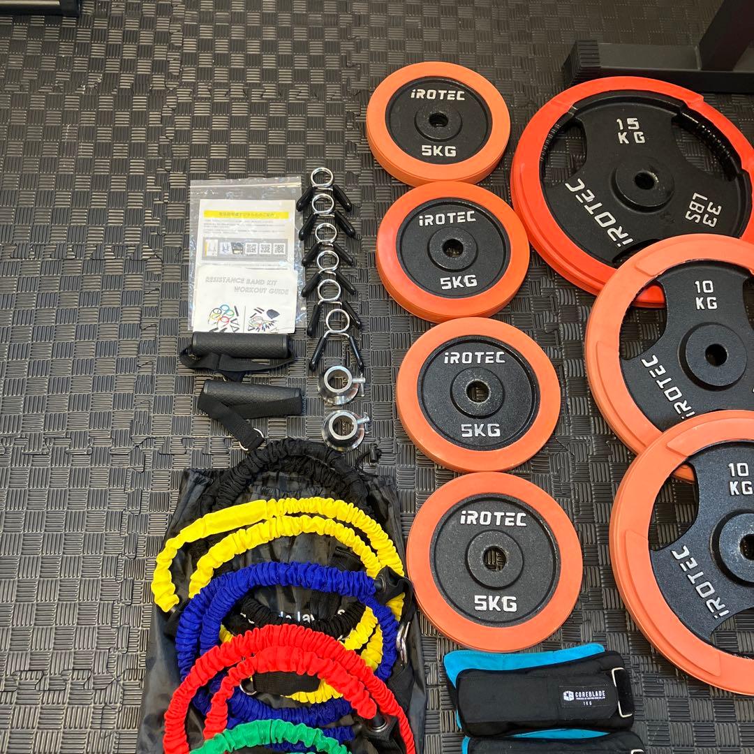 【直接引き取り限定】バーベルラック　ベンチプレス　プレート　アイロテック　その他