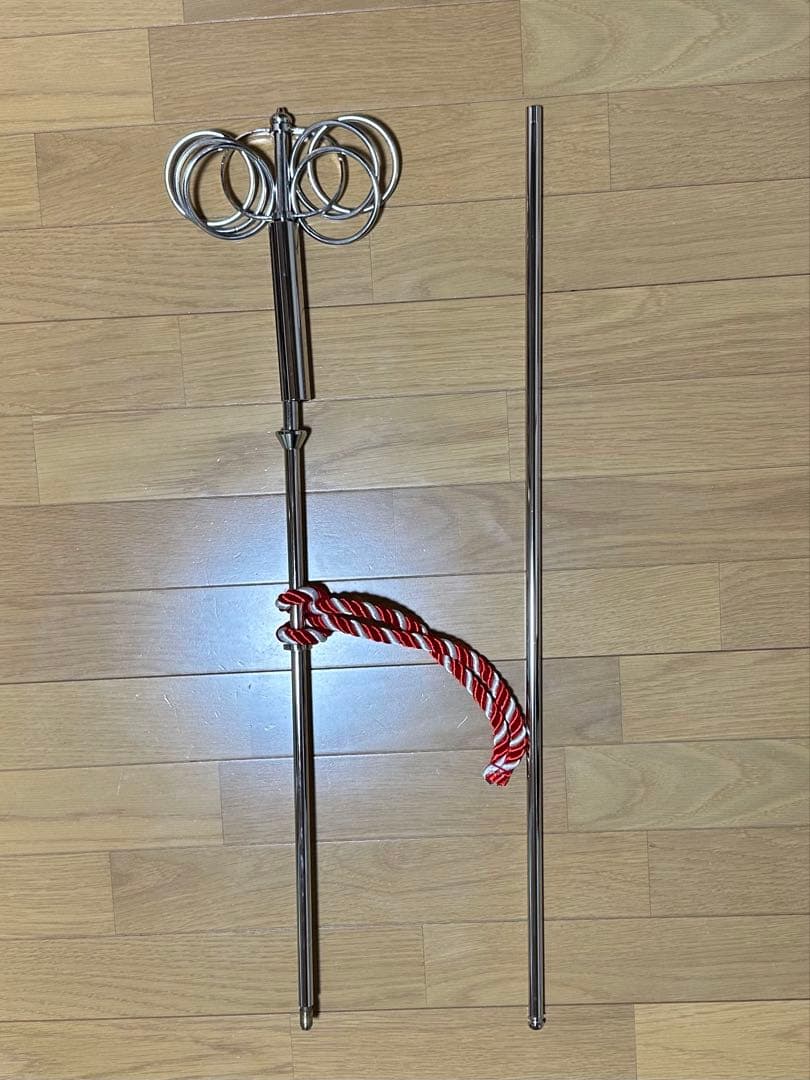 日本舞踊 金棒 小道具 錫杖 2本繋ぎ