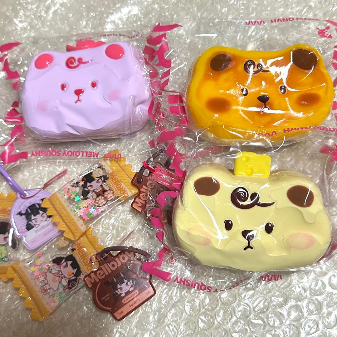 s*o様 【ほぼ新品】Mellojoy スクイーズ チーズベア 3種セット