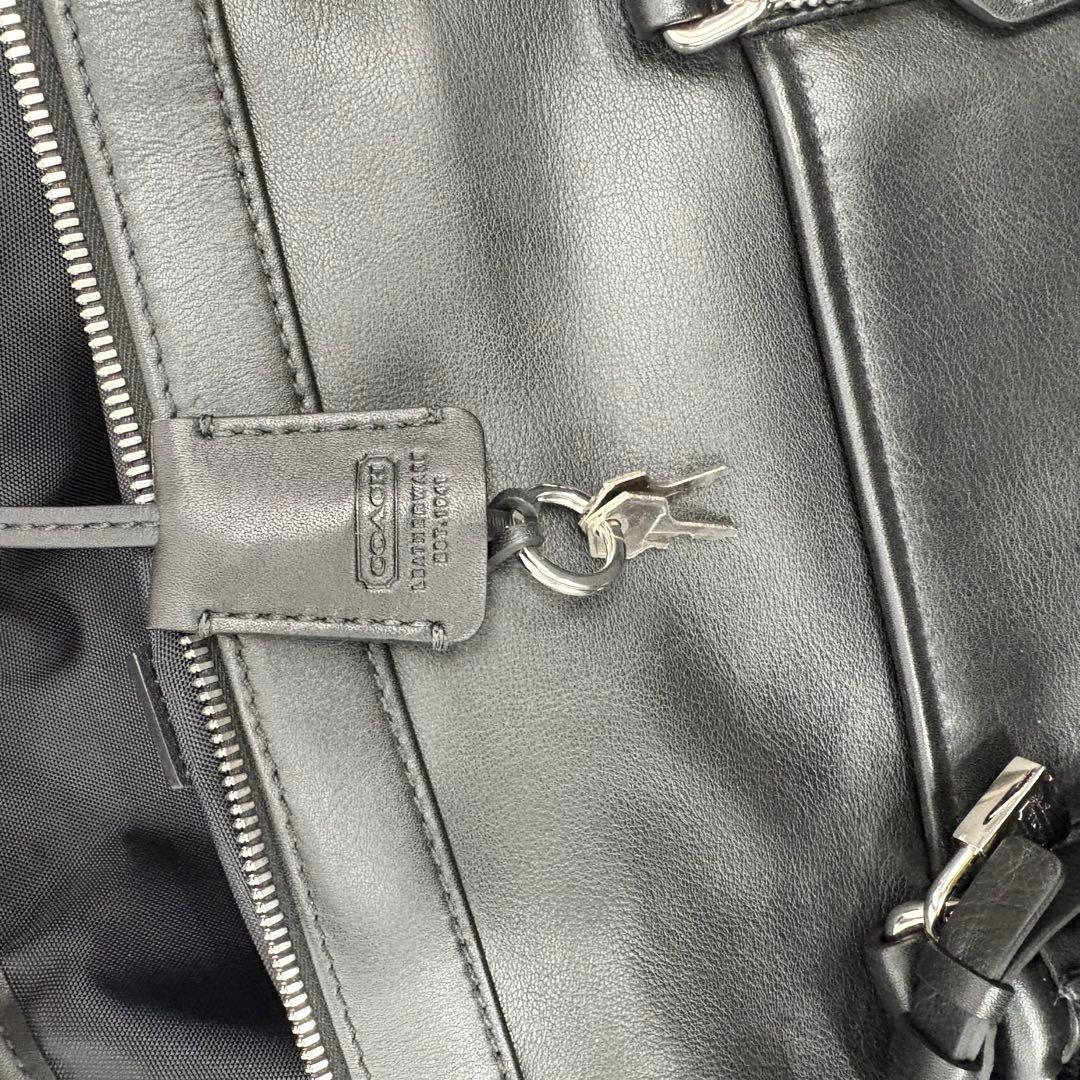 美品　コーチ　COACH F05404 ボストンバッグ　鍵付き　大容量　レザー