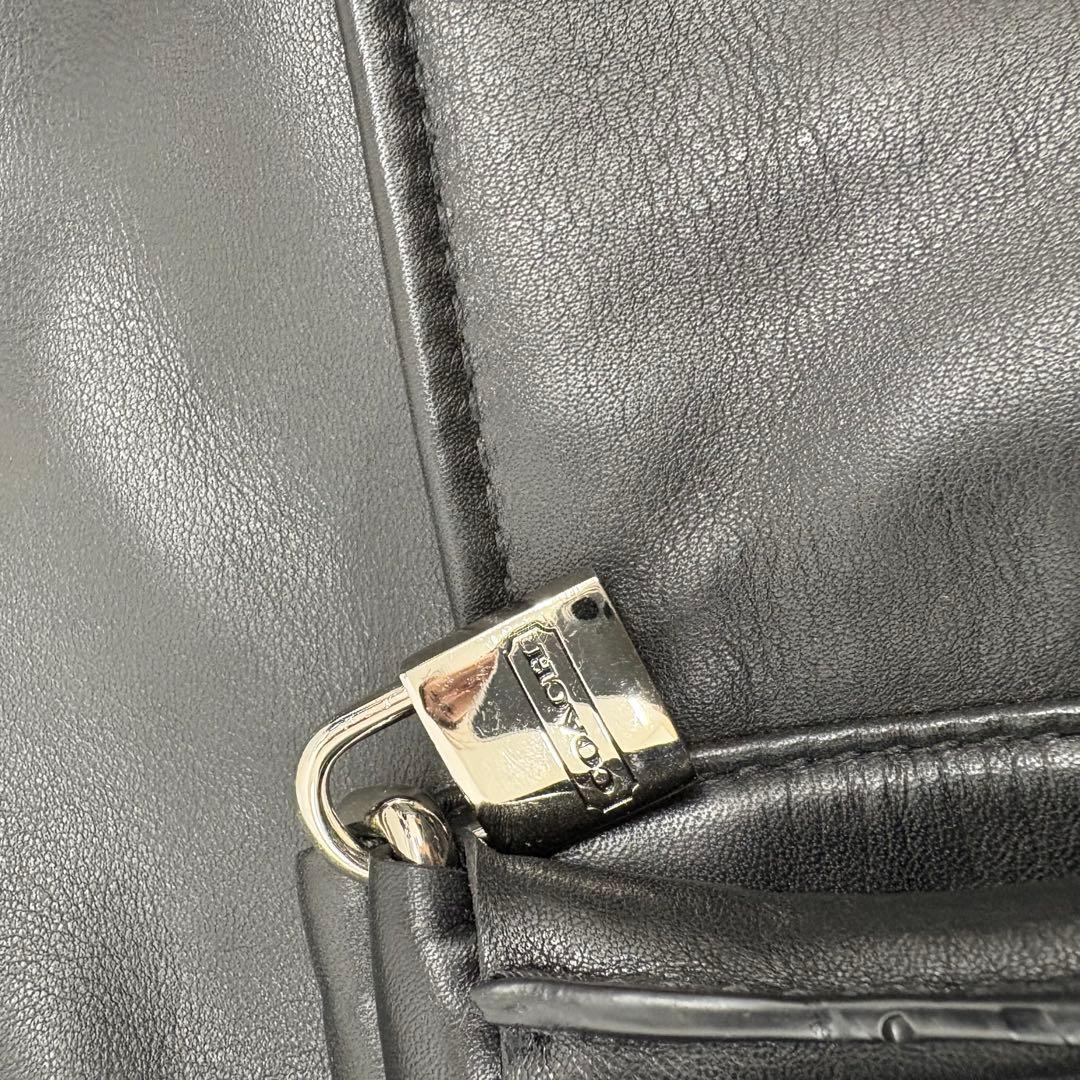 美品　コーチ　COACH F05404 ボストンバッグ　鍵付き　大容量　レザー