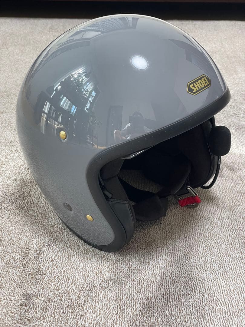 SHOEI グレー ジェットヘルメット Bafm通信機能付き