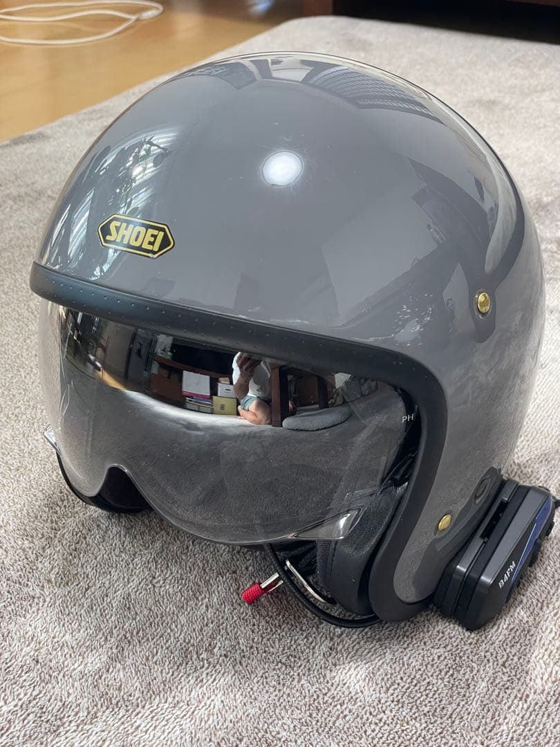 SHOEI グレー ジェットヘルメット Bafm通信機能付き
