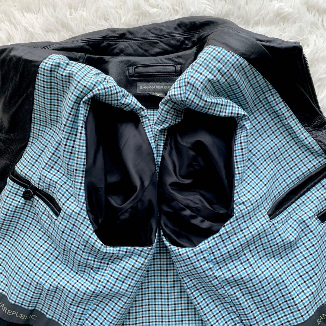 【美品 XL】90s BANANA REPUBLIC レザー ジャケット