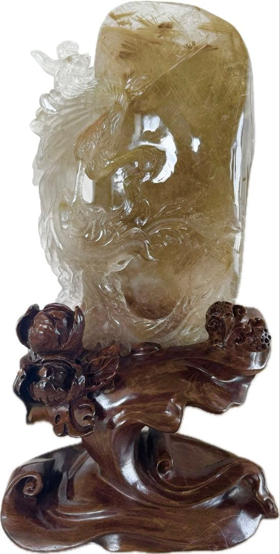 ★鑑別書付き★タイチンルチル★鳳凰★専用壇木壇付き★