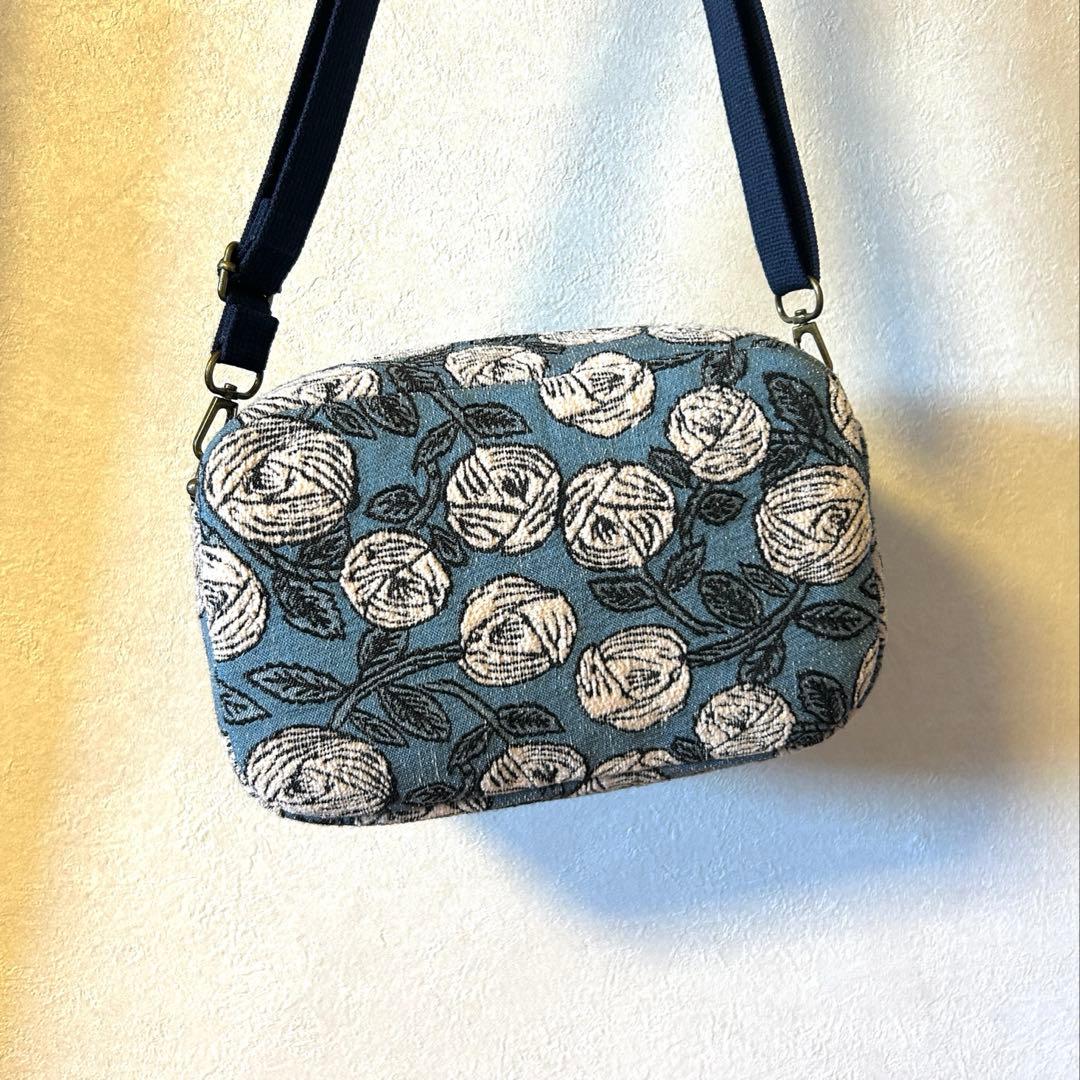 ミナペルホネン rosy (pink × blue)ショルダーバック