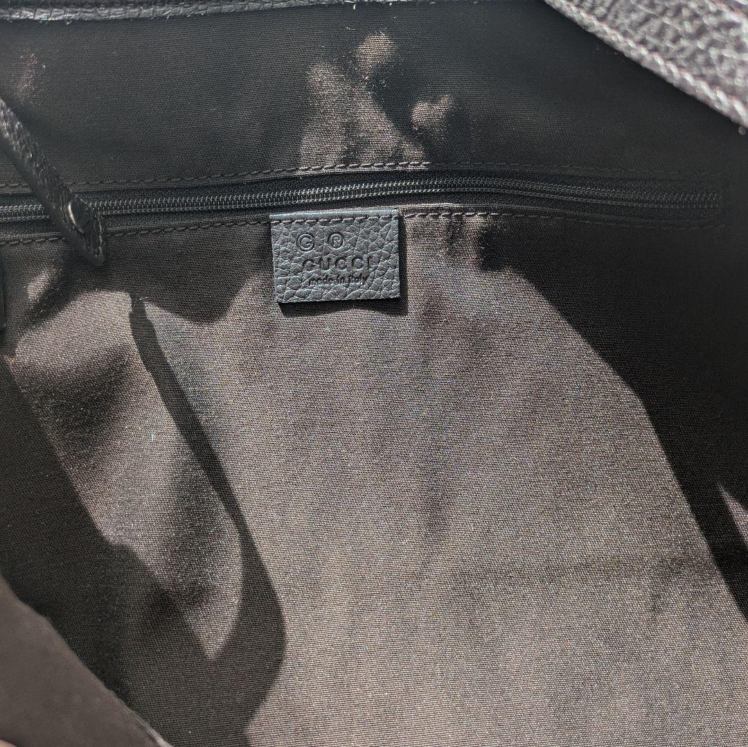 GUCCI GG柄ダークグレー トートバッグ　 袋 取り扱いガイド付き