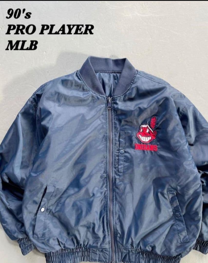 90's MLBインディアンス 中綿リバーシブルジャケット