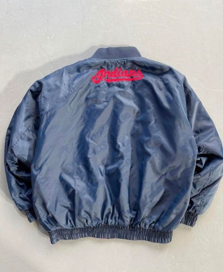 90's MLBインディアンス 中綿リバーシブルジャケット